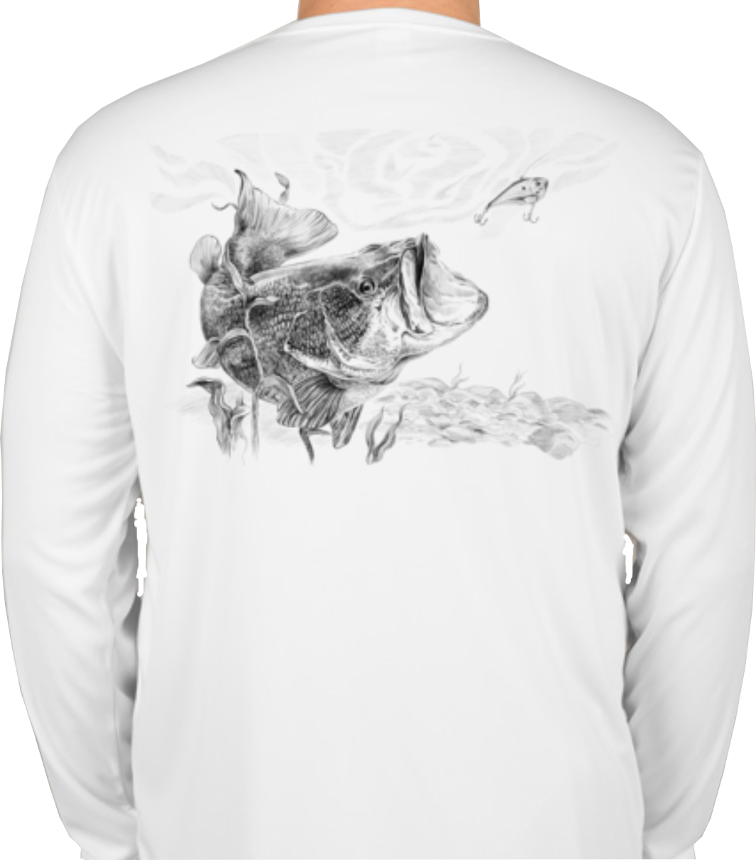 Image Of Largemouth Bass - Sweatshirt (1065x1211), Png Download