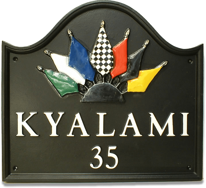 Flags Racing House Sign - Emblem (721x657), Png Download