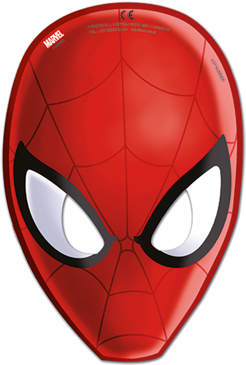 Spider-man 6 Party Masks - Ultimate Spiderman Mask (500x923), Png Download