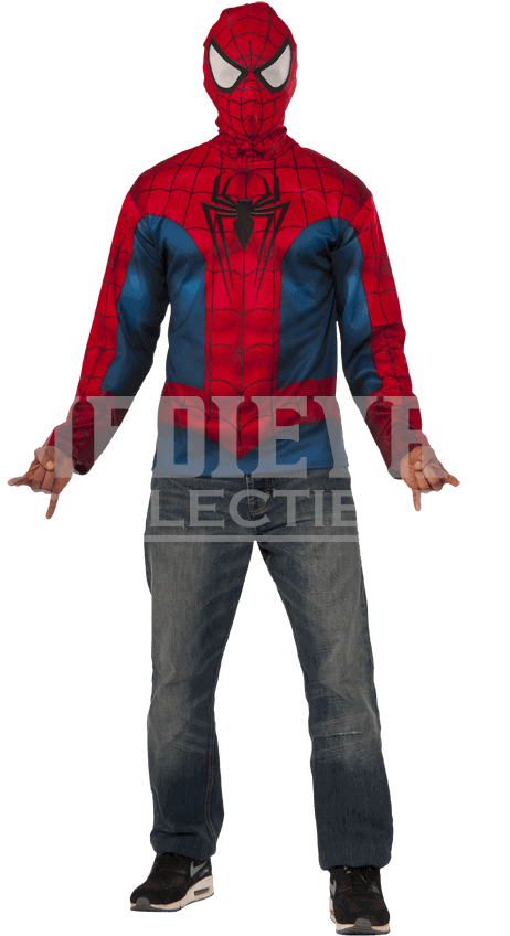 Adult Spider Man Long Sleeve Costume Set - Costume (850x850), Png Download
