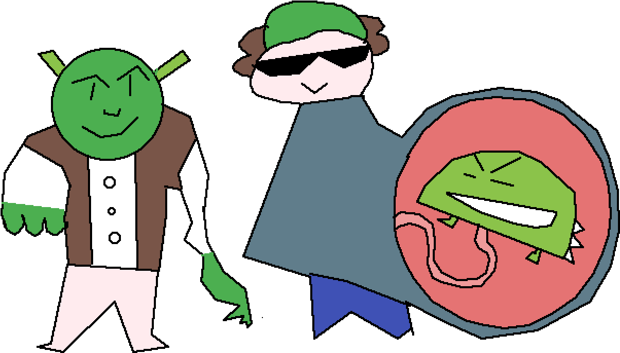 Shrek And Eens Child - Cartoon (1300x728), Png Download