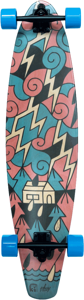 Base-tail Zero31 Tail Woody Side - Longboard (1200x1200), Png Download