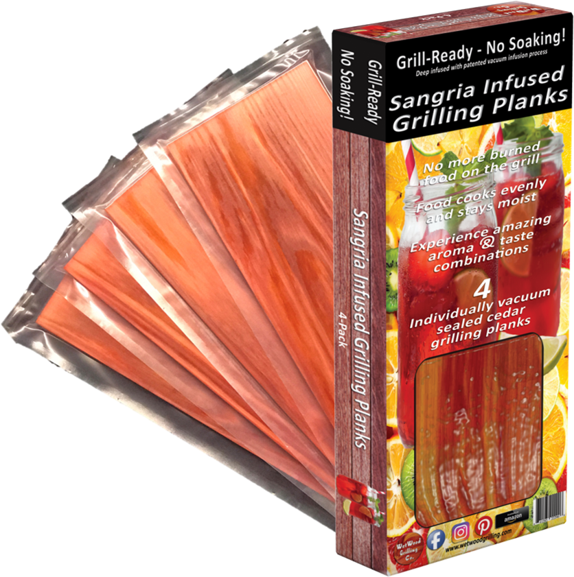 Sangria Infused Grill Ready Grilling Planks 4 Pack - Flyer (862x879), Png Download