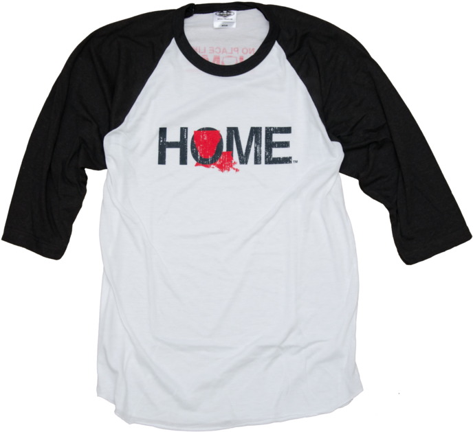 Louisiana 3/4 Sleeve - Vans Off The Wall Raglan T Shirt (700x641), Png Download