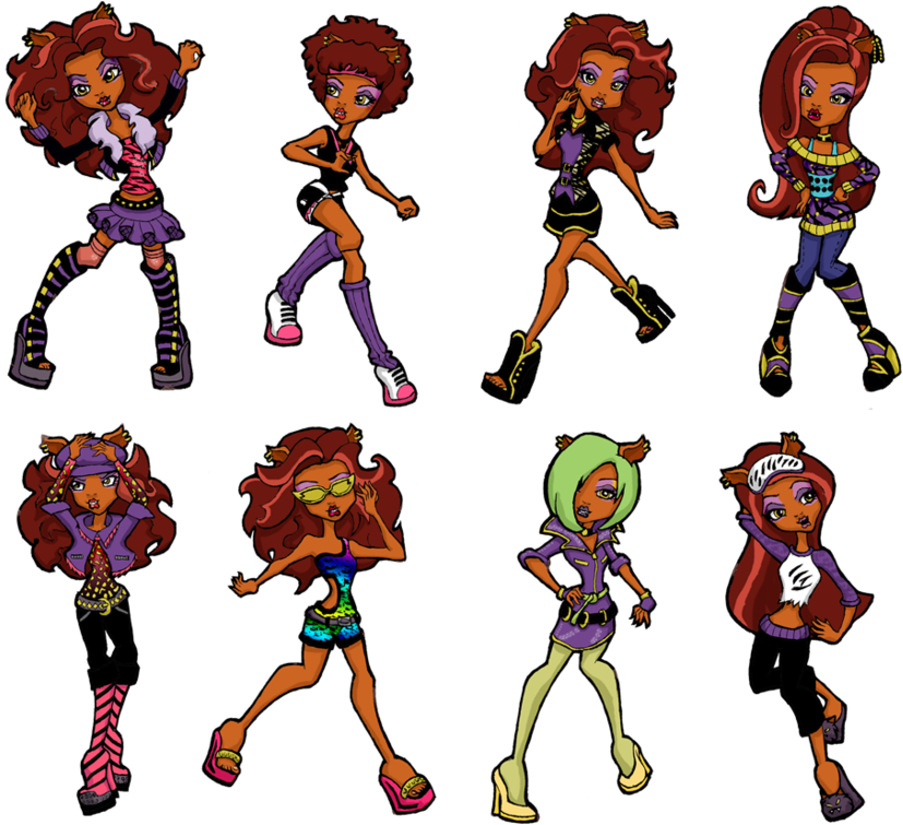 Rainy Day Monster High Dolls - Monster High Clawdeen Outfits (900x791), Png Download