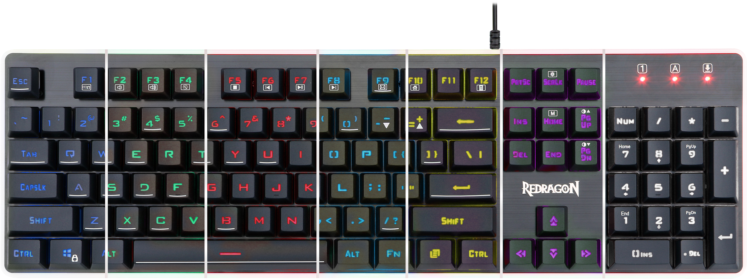 Buy On Amazon - Redragon Dyaus Gaming Keyboard (2736x2736), Png Download