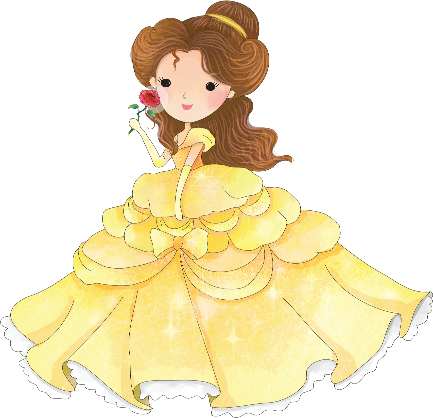Beauty And The Beast Magnetic Bookmarks - Belle Invitations (1915x1759), Png Download