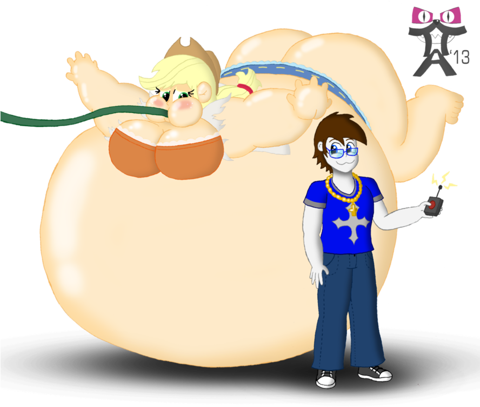 Pony Drew Eg Style With Inflated Applejack - Mlp Eg Base Applejack (953x807), Png Download