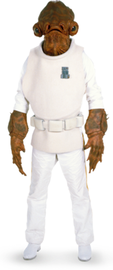 Admiral Ackbar - Star Wars Character Transparent (453x1080), Png Download