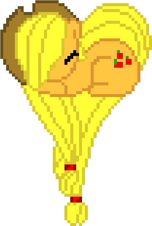 Applejack - Pixelated Art In Graphing Paper (710x810), Png Download