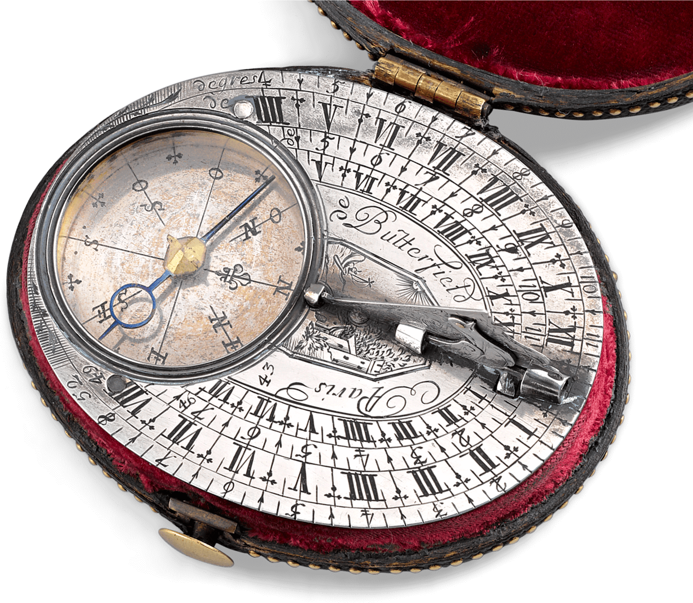 French Equatorial Sundial By Butterfield - Wall Clock (2500x2000), Png Download