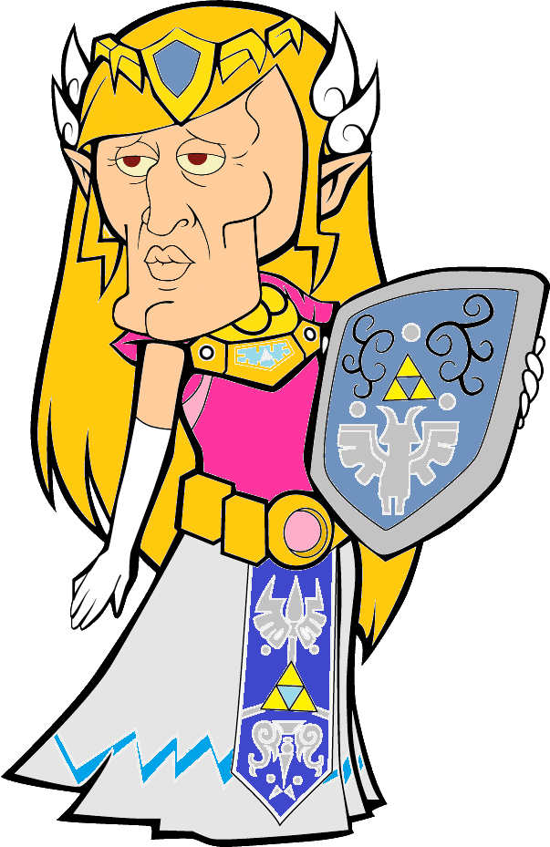 Sexy Faced Toon Zelda Photo Sexyfacedtoonzelda - Toon Zelda Lineart (603x929), Png Download
