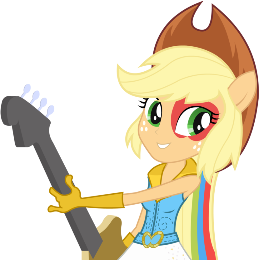 Cutiepie19 Images Applejack Equestria Girl 2 Rainbow - Mlp Eg Rainbow Rocks Applejack (930x859), Png Download