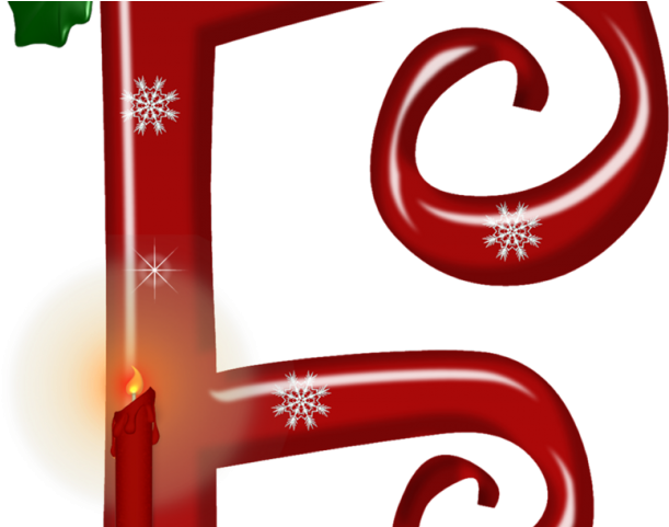 Letter Clipart Candy Cane - Christmas Clipart Letter F (640x480), Png Download