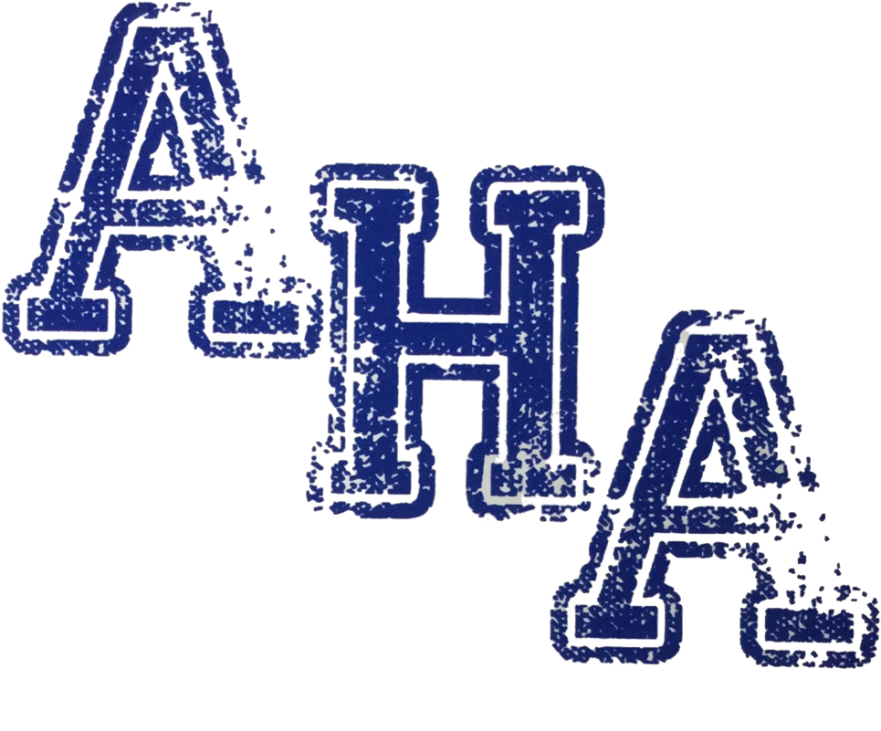 Aha Very Distressed Diagonal Logo In Blue Arabian Horse (1200x921), Png Download