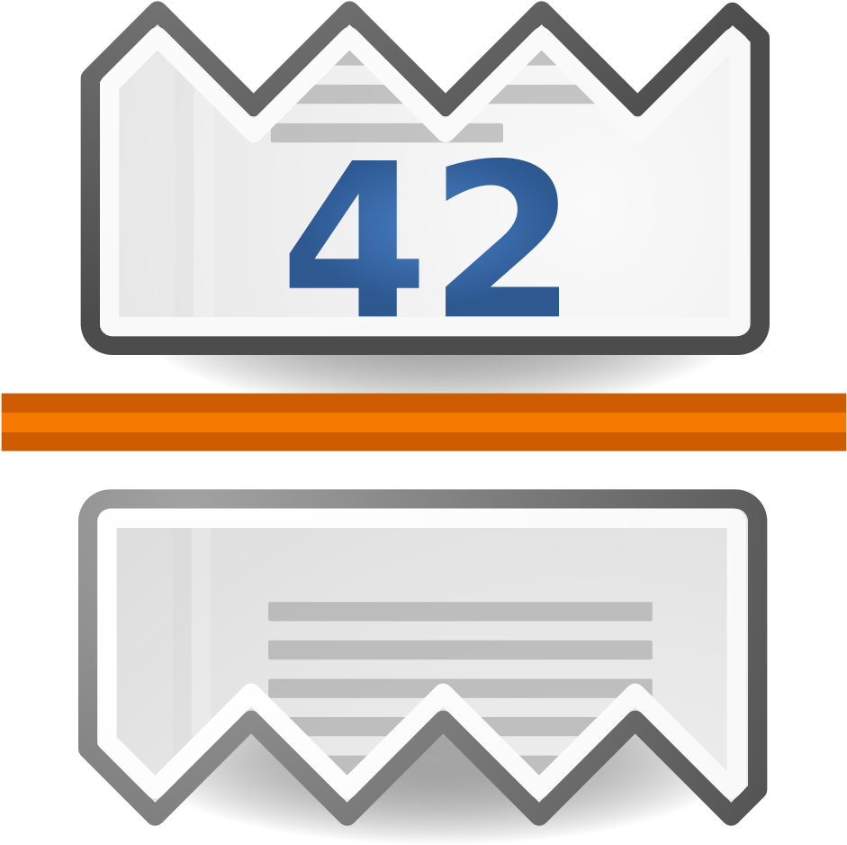 File - Pagebreak-numbered - Svg - Sign (1024x1024), Png Download