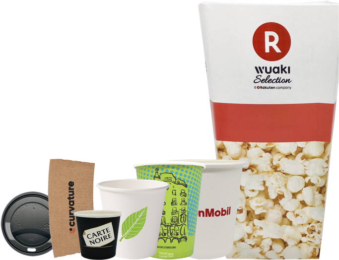 Paper Cups One Use - Snack (692x523), Png Download