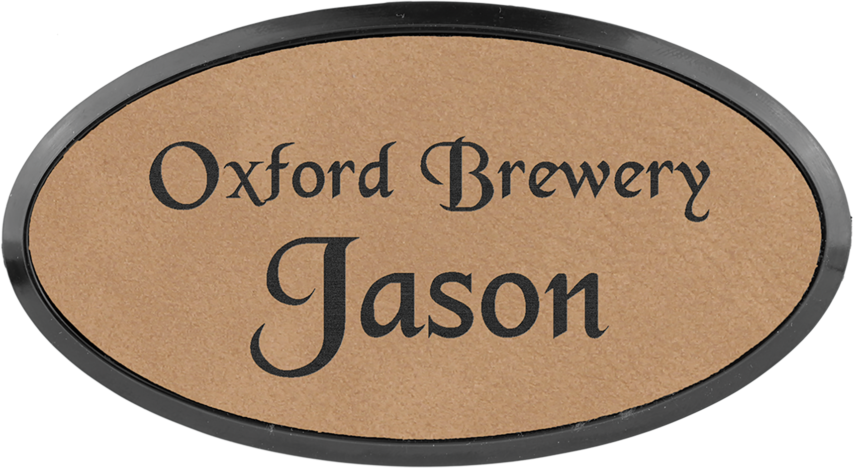 Oval With Border Name Badge With Magnet - Circle (1800x1800), Png Download