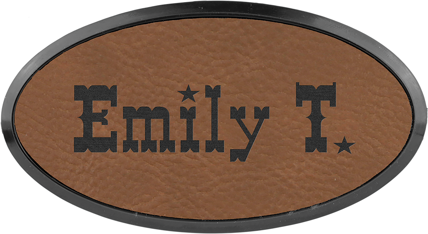 Oval With Border Name Badge With Magnet - Circle (1800x1800), Png Download