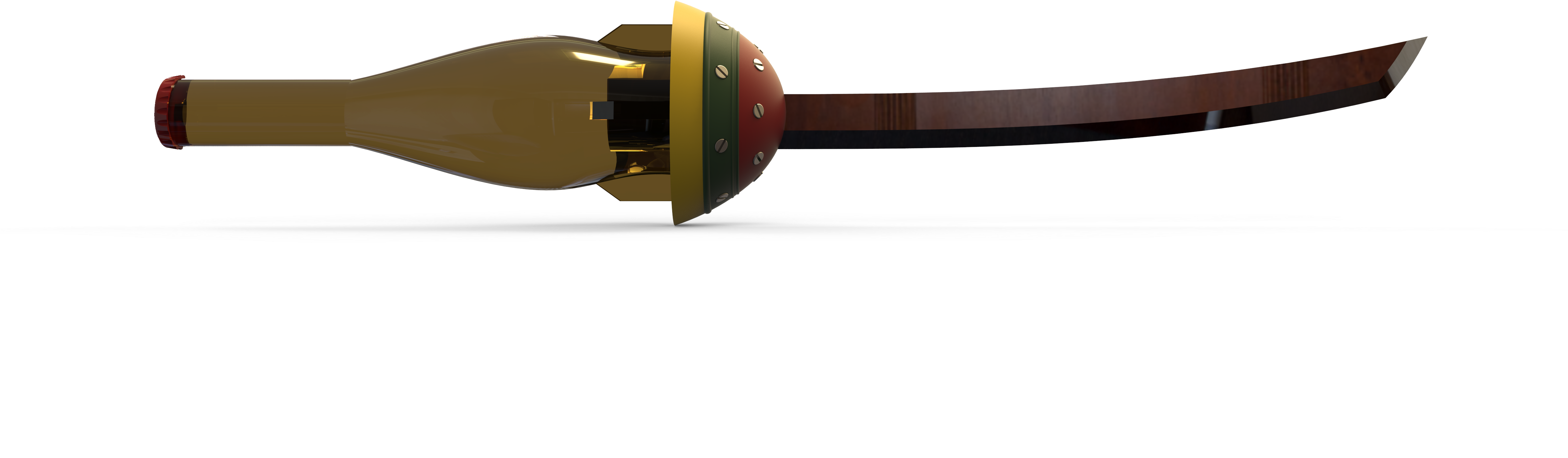 Nuka Cola Sword - Wine Bottle (5000x2812), Png Download