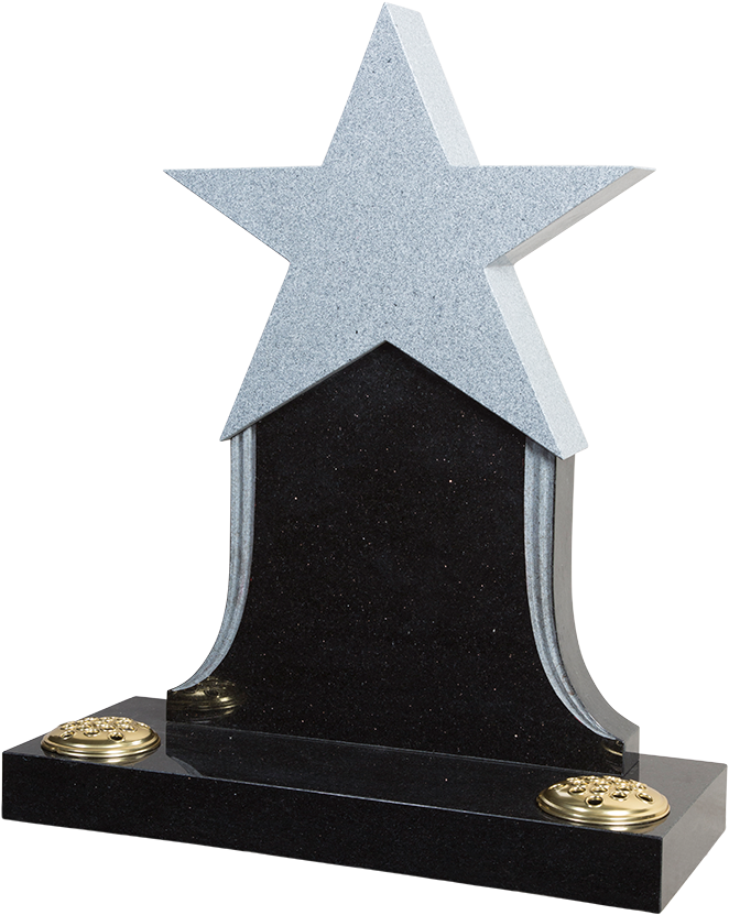 Star Headstone - Headstone (800x1200), Png Download