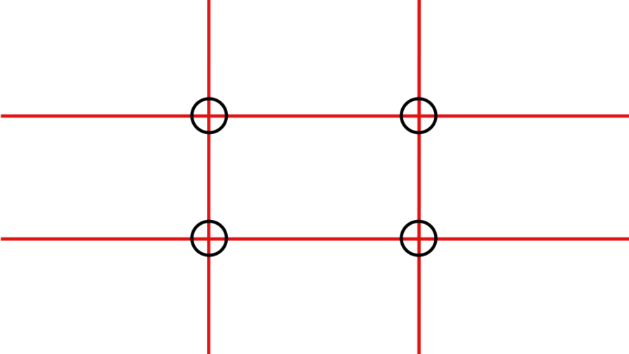 Utilizing These Four Corners, You Now Have The Four - Rule Of Thirds Outline (900x507), Png Download