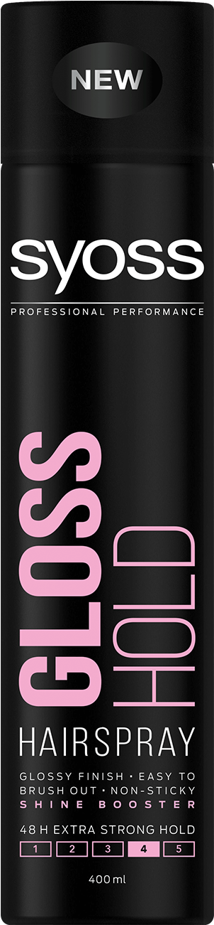 Syoss Com Styling Gloss Hold Hairspray - Syoss Haarspray Glossing Hold (970x1400), Png Download