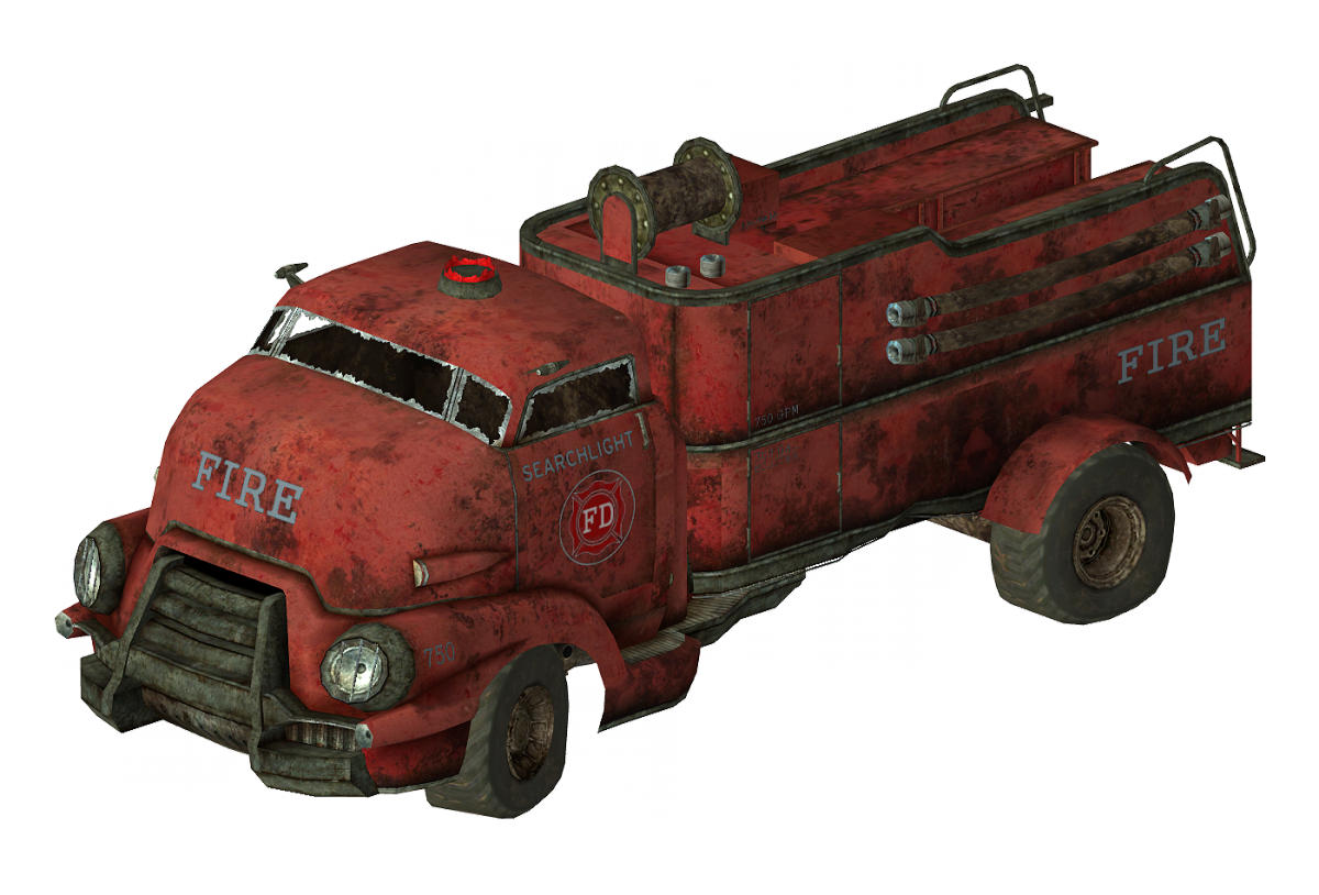 The Vault Fallout Wiki - Fallout New Vegas Fire Truck (1200x814), Png Download