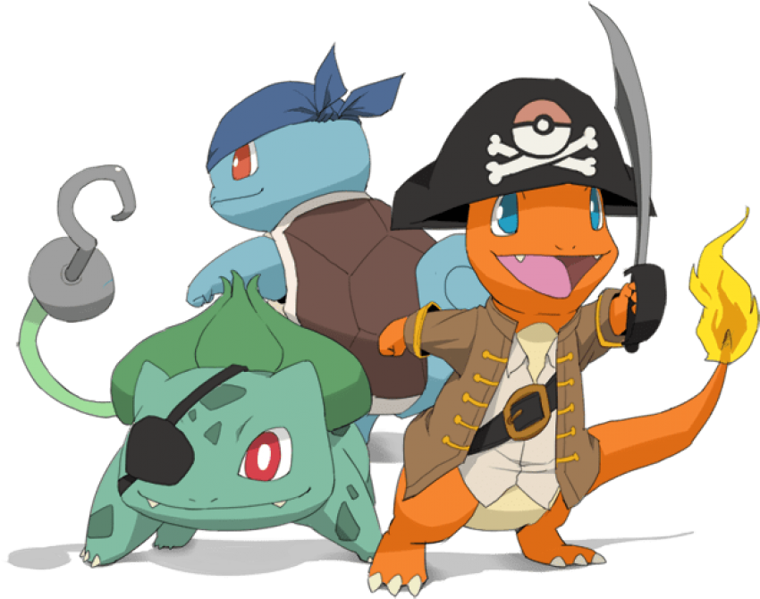 Download Free Png Download Pikachu With Eye Patch Png Images Pokemon Squirtle Bulbasaur And Charmander Png Image With No Background Pngkey Com