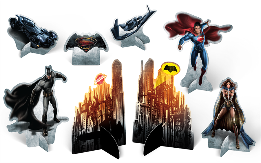 Enfeite Decoração De Mesa Batman Vs Superman 08 Unidades - 2016 (900x900), Png Download