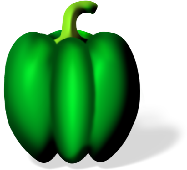 Ootf 27b - Green Bell Pepper (600x600), Png Download