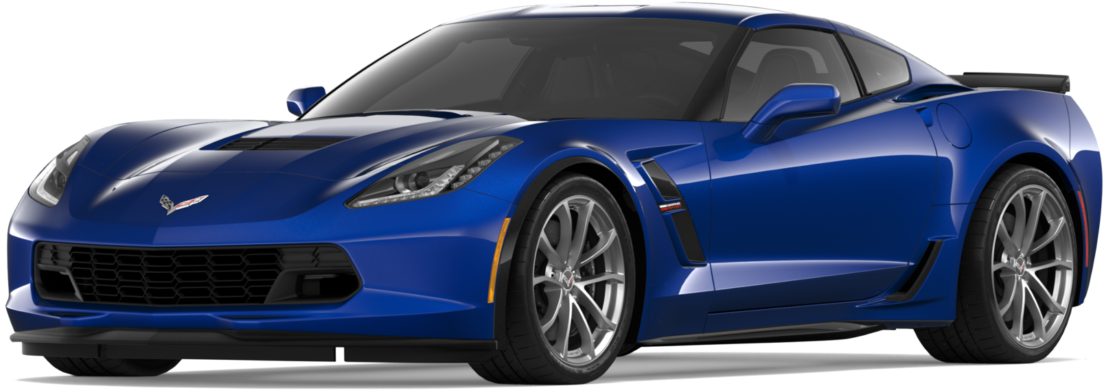2019 Corvette Grand Sport - 2019 Corvette Z06 Black (1613x645), Png Download