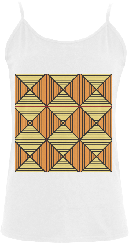 Geometric Triangle Pattern Women's Spaghetti Top (model - Active Tank (1000x1000), Png Download