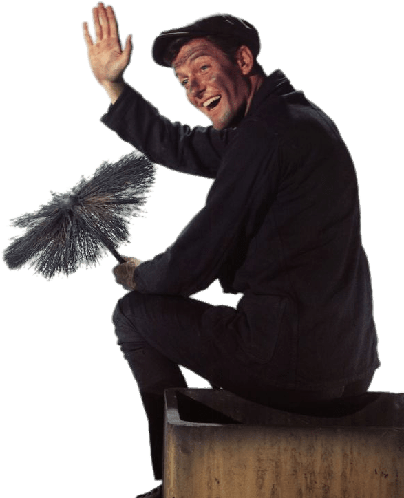 At The Movies - Dick Van Dyke Mary Poppins Chimney Sweep (615x747), Png Download