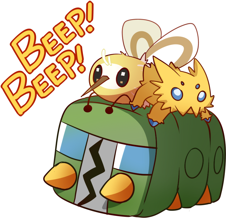 Charjabug, Cutiefly, And Joltik Drawn By Pink (4chan) - Pokemon Meme Emoji Transparent Background (800x757), Png Download