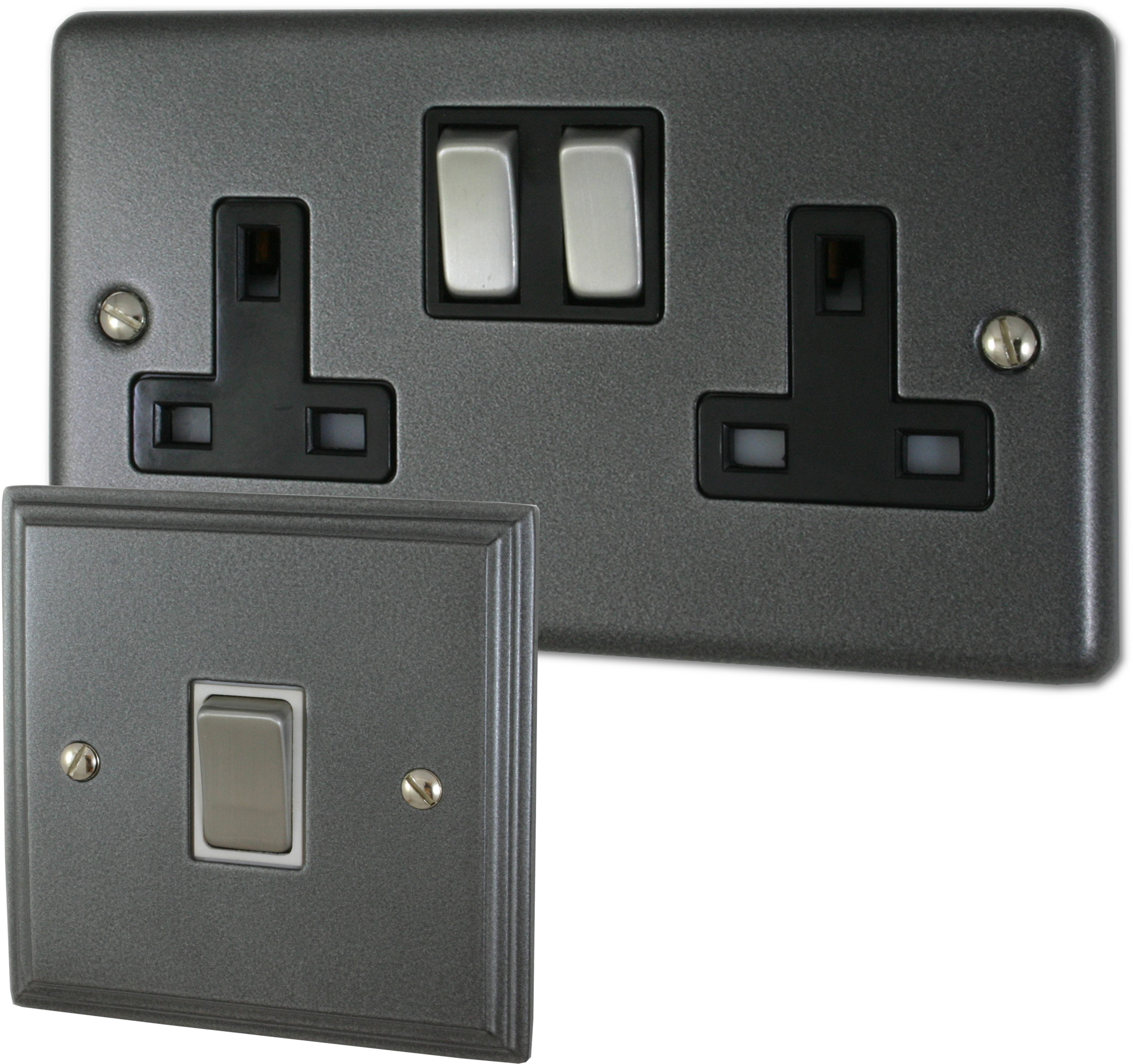 Pewter Sockets And Switches (4000x4000), Png Download