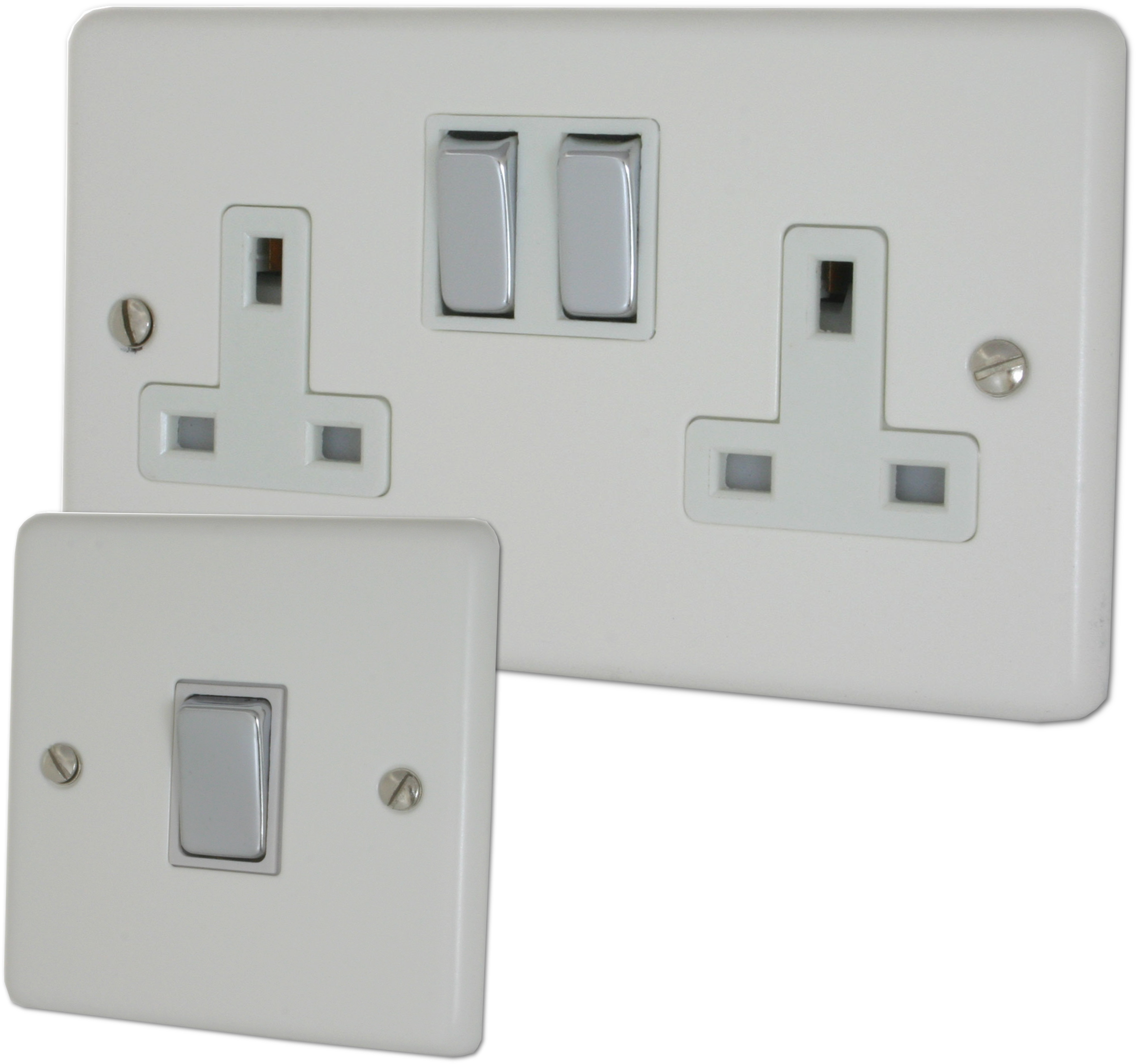 Contour White Sockets And Switches (4000x4000), Png Download