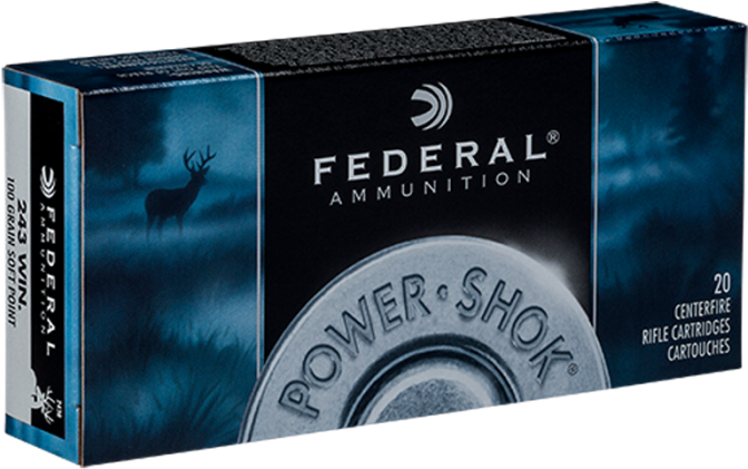 Atk Federal Cartridge 243 Winchester 100 Grain Soft - Federal (700x700), Png Download