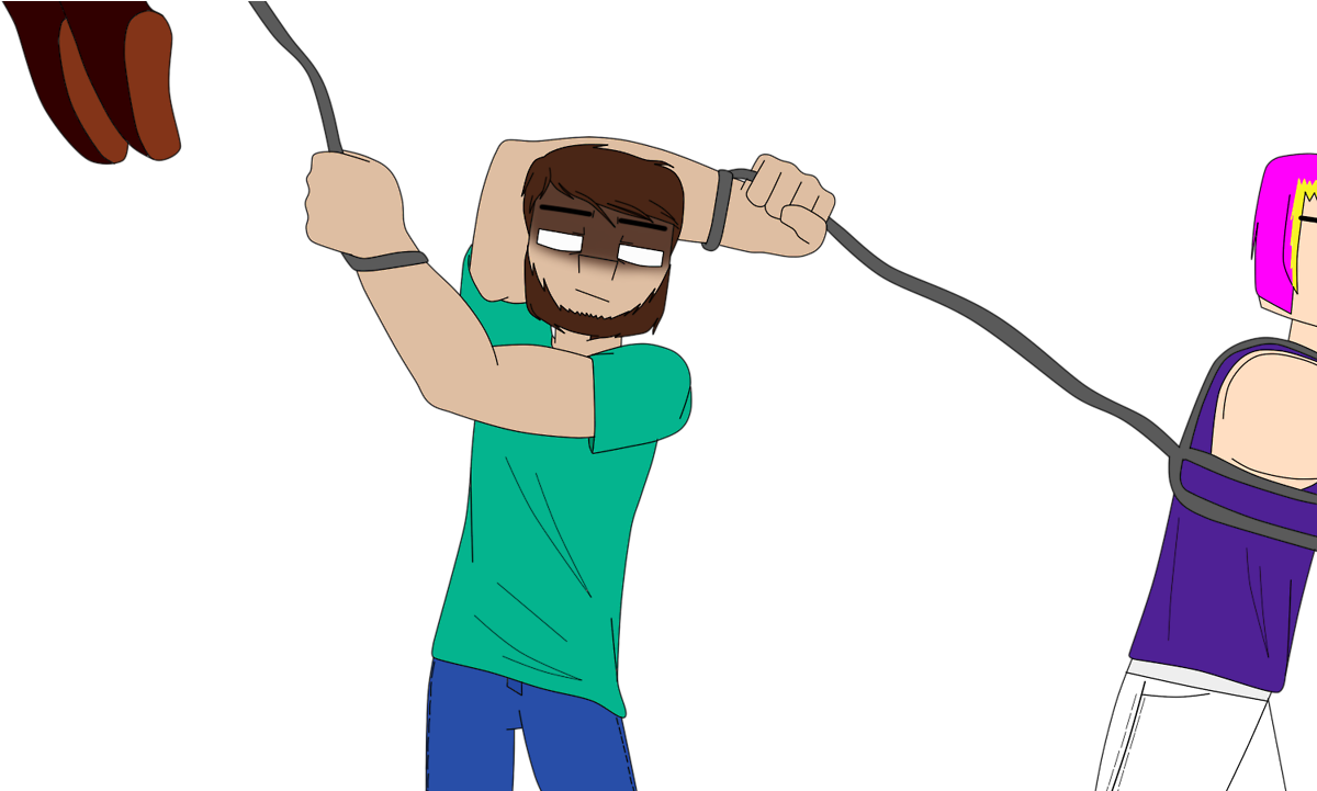 Romeo, Herobrine And Communikate Together Poor Herobrine - Golf (1280x720), Png Download
