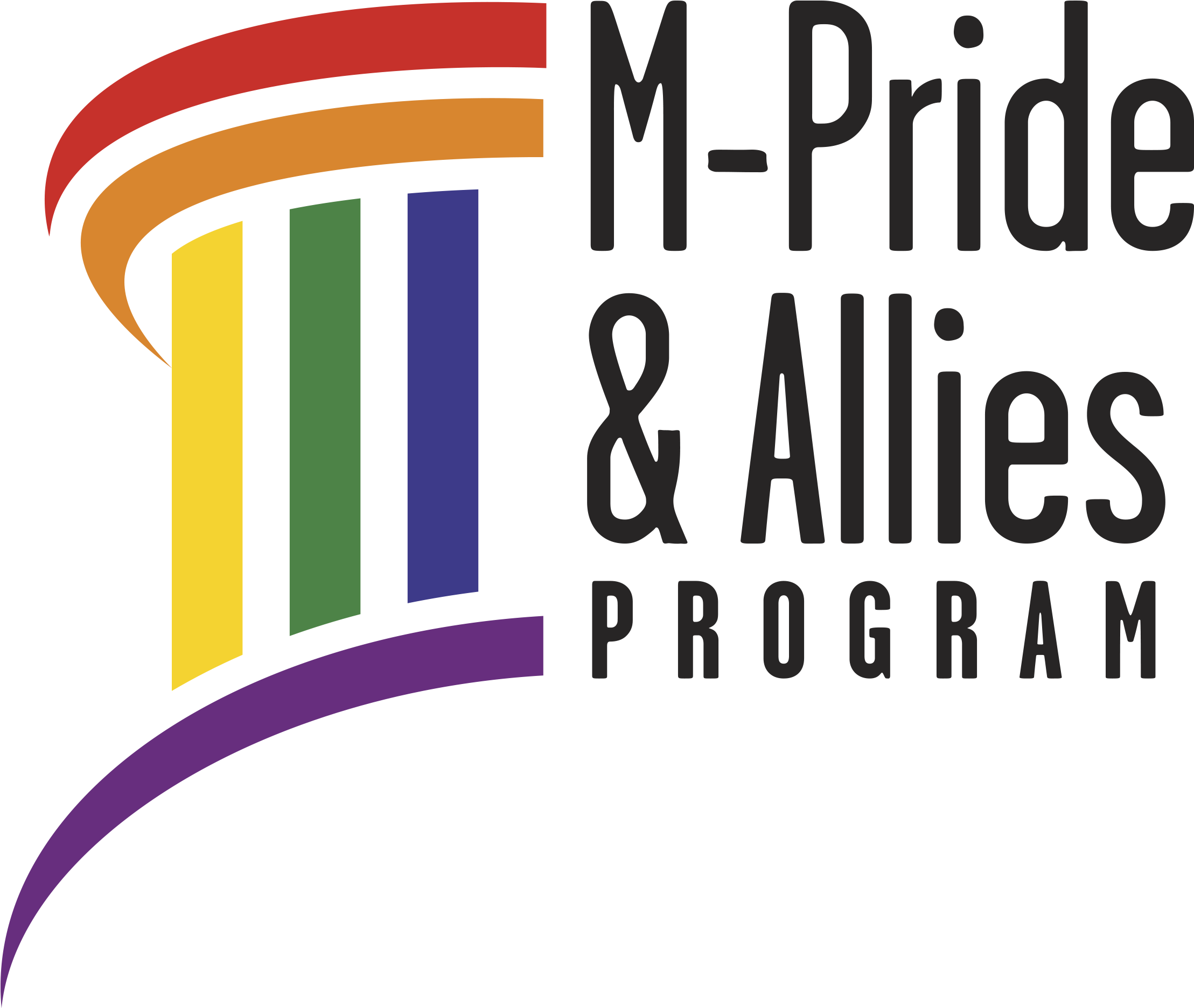 The M Pride And Allies Program At The University Of - Graphic Design (2366x2022), Png Download