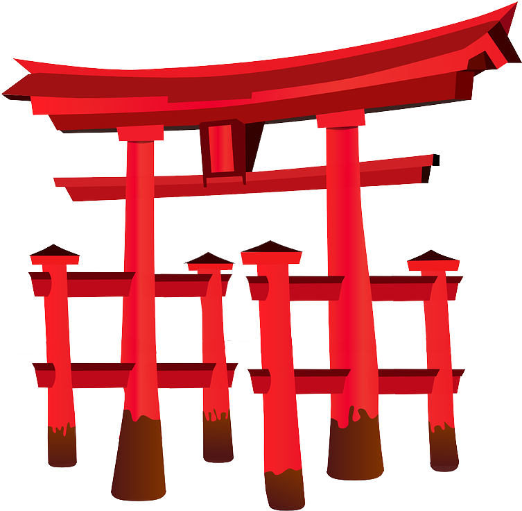 Qd Learning Chinese Immersion Camp - Japanese Landscape Vector (813x791), Png Download