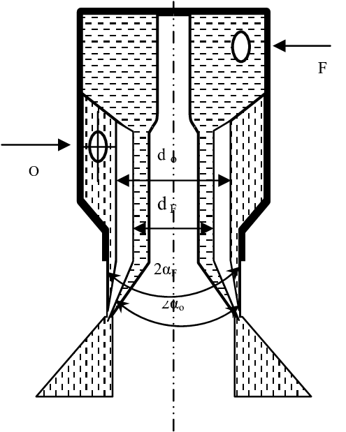 A Double-base Swirl External Mixing Injector - Diagram (569x664), Png Download