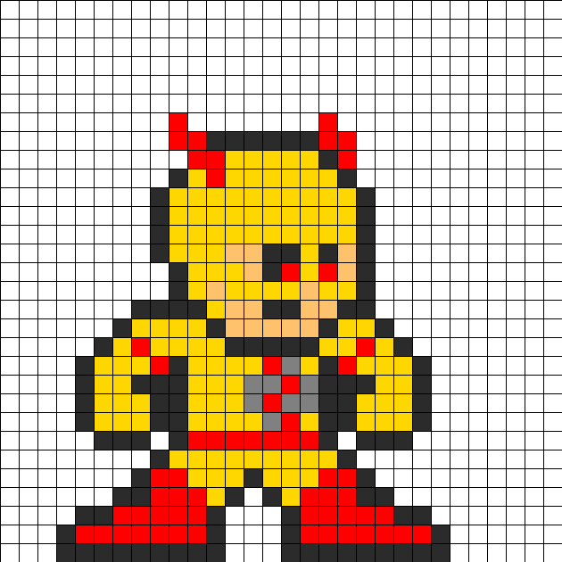 Reverse Flash Perler Bead Pattern - Pixel Art Reverse Flash (630x630), Png Download