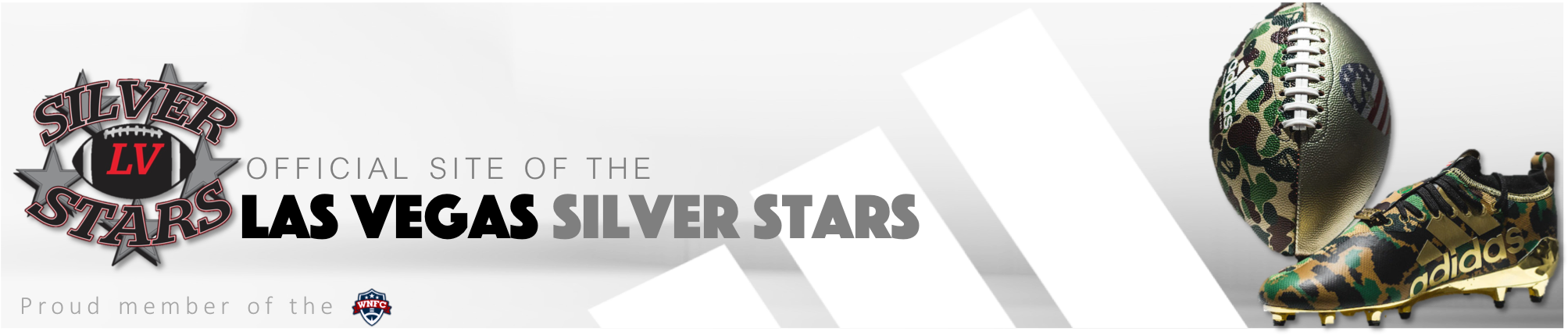 Las Vegas Silver Stars - Monochrome (2041x433), Png Download
