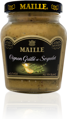 Maille Roasted Onions, Wild Thyme And White Wine Mustard, - Maille Mustard (610x580), Png Download