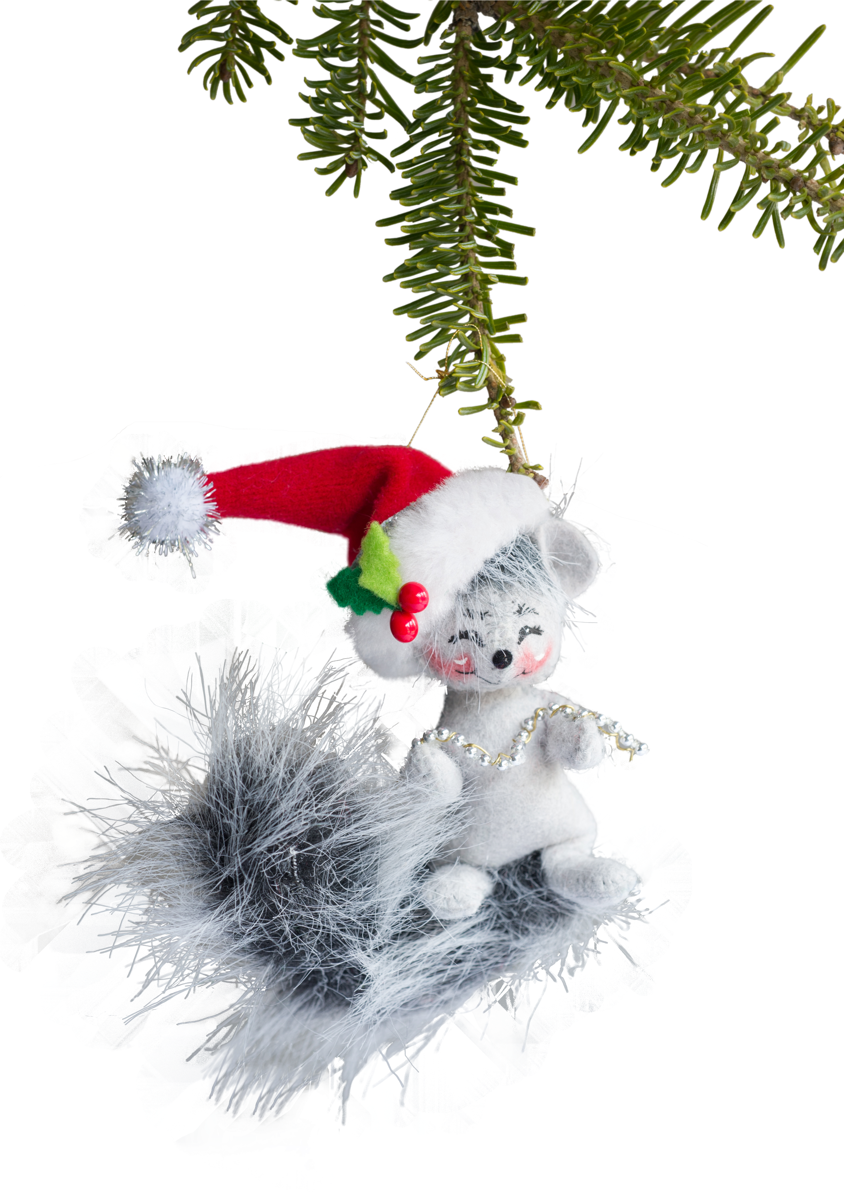 3" Silver Sparkle Squirrel - Christmas Tree (2832x4256), Png Download