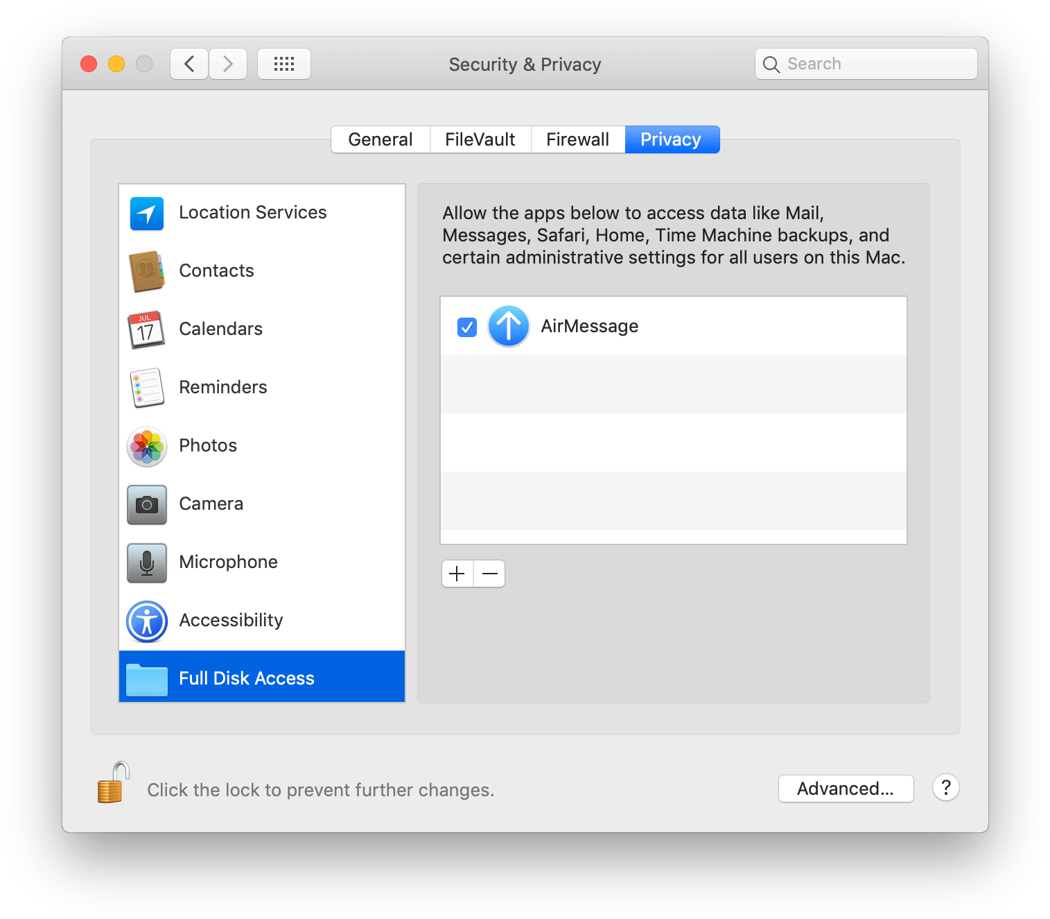 Check The “airmessage” Option - Security And Privacy Automation Mac (1560x1370), Png Download