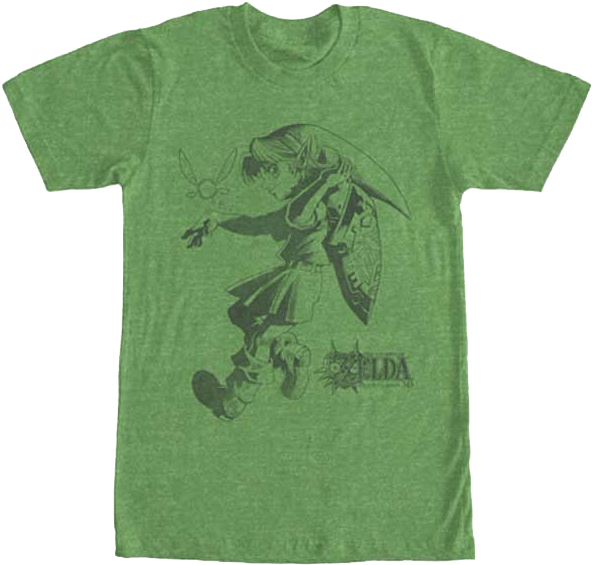 Vintage Link And Navi T Shirt - Camiseta Zelda Link (606x606), Png Download
