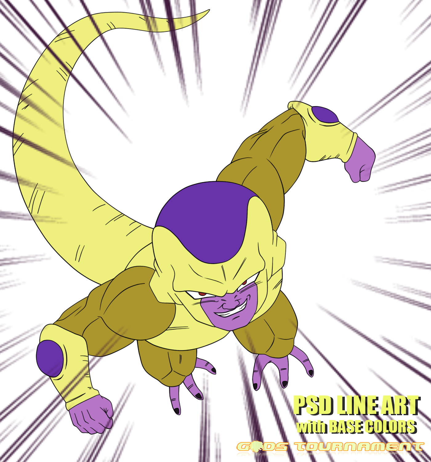 Frieza No Fukkatsu Golden F - Cartoon (1400x1500), Png Download