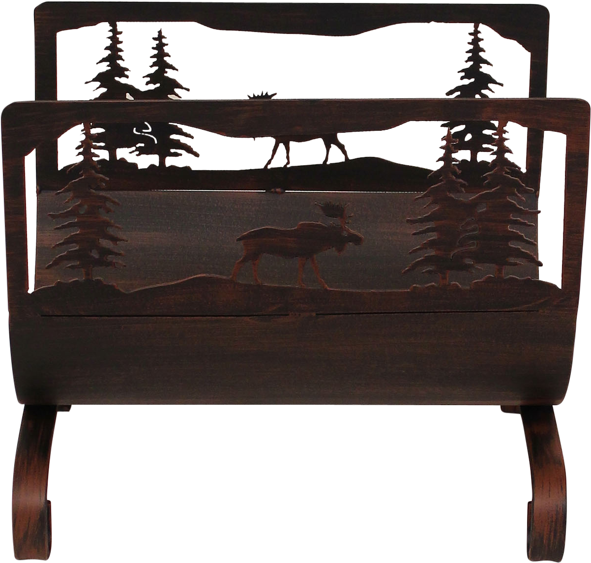 Moose Scene Wood Holder - Wood (1500x1500), Png Download